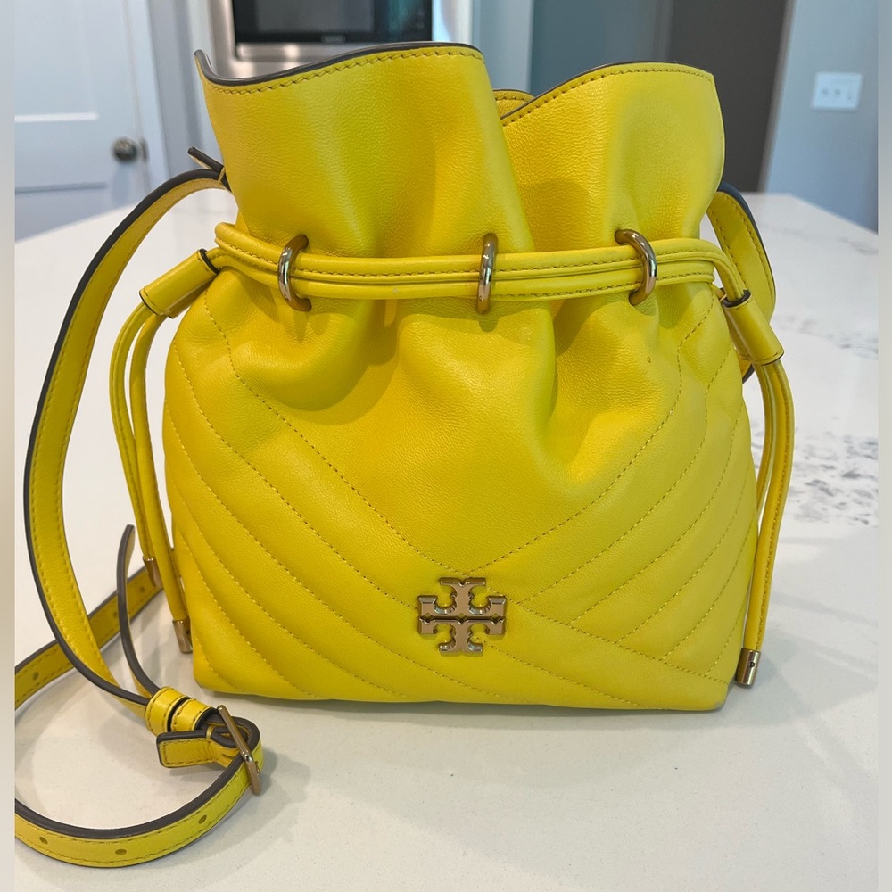 Tory Burch Limone Kira Chevron Mini Bucket Bag